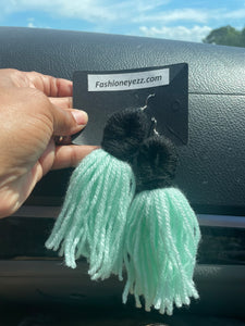 Earrings Tassel Tiffany Green