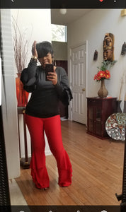 Cute Pants Flare Red