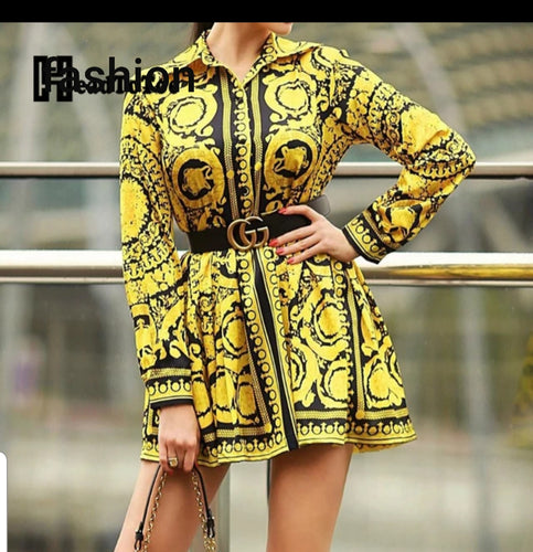 Shirt Dress Gold